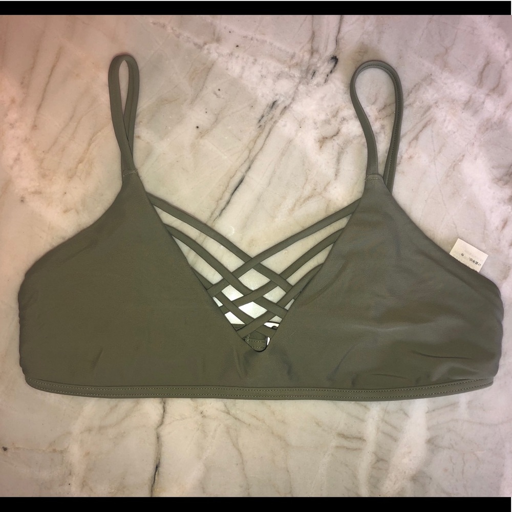 Caged swim top